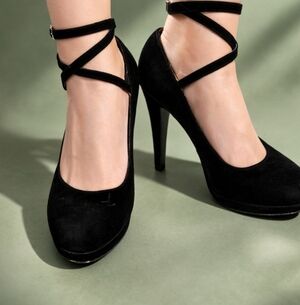 DSW Black Stiletto Heels with Platform